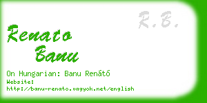 renato banu business card